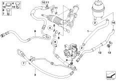 Hydr. układ kier./przewody oleju (32_1547) dla BMW 6' E63 LCI 630i Cou ECE
