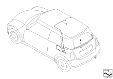 Wiązka przew. dachu składanego (61_1939) dla MINI Cabrio R52 Cooper S Cabrio USA