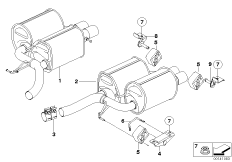 Układ wydechowy tylny (18_0576) dla BMW 5' E60 M5 Lim USA