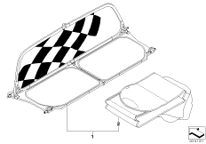 Osłona przeciwwietrzna (03_2693) dla MINI Cabrio R52 One Cabrio ECE