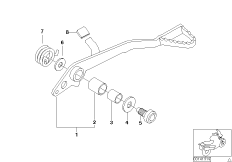 Dźwignia nożna hamulca (35_0264) dla BMW F 650 GS 00 (0172,0182) USA