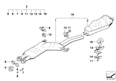 Układ wydechowy tylny (18_0071) dla BMW 5' E34 525i Lim ZA