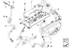 Odpowiet. skrzyni korb./separator oleju (11_3798) dla BMW 3' E46 M3 Cab USA