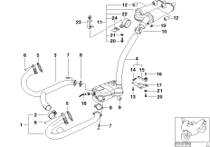 Części układu wydechowego z mocowaniem (18_0363) dla BMW R 1100 S 98 (0422,0432) ECE