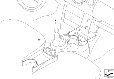 Schowek konsoli środkowej (03_0515) dla MINI R53 Cooper S 3-drzwiowy USA