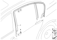 Osłony i uszczelki drzwi tylnych (51_5723) dla BMW 3' E90 LCI 320i Lim ECE