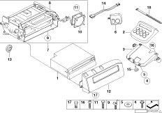 Radio CD / Elementy dod. (65_1293) dla BMW R 1200 CL (0442,0496) ECE