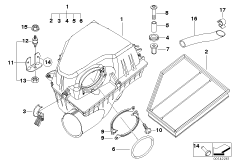 Tłumik szmerów ssania/wkład filtra (13_1127) dla BMW 5' E60 LCI 520d Lim ECE