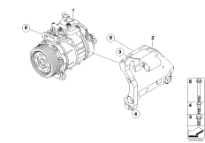 Sprężarka klimatyzacji, elementy dod. (64_1487) dla BMW 6' E63 M6 Cou ECE