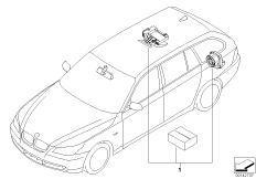 Zestaw doposażenia - autoalarm (03_0973) dla BMW 5' E61 LCI 530i Tou ECE