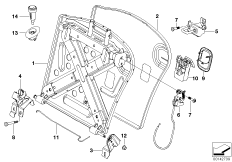 Siedzenie tylne, rama siedziska (52_3166) dla MINI Cabrio R52 Cooper Cabrio ECE