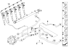Przewody paliwa/Elementy mocujące (13_1114) dla BMW X3 E83 X3 3.0d SAV ECE