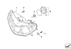 Reflektor (63_0906) dla BMW R 1200 RT 05 (0368,0388) ECE