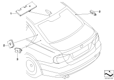 Elementy pojedyncze anteny zbiorczej (65_1539) dla BMW 3' E92 LCI 328xi Cou USA