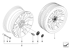 BMW LA wheel Y-spoke 183 (36_0902) dla BMW X5 E53 X5 3.0d SAV ECE
