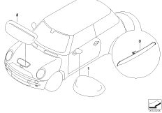 Elem. wyp. zew. JCW, karbon (03_0127) dla MINI Cabrio R52 Cooper S Cabrio USA