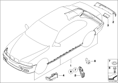Zest. dopos. - pakiet aerodynamiczny M (03_0791) dla BMW 3' E46 316Ci Cou ECE
