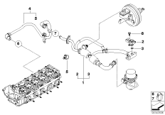 Sterowanie podciśnieniowe-silnik (11_3710) dla BMW 6' E64 M6 Cab ECE