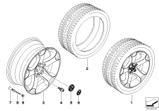 BMW LA wheel Y-spoke 131 (36_0905) dla BMW X5 E53 X5 4.4i SAV ECE