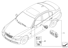 Komplet zamków (41_1678) dla BMW 3' E92 LCI 325i N52N Cou ECE