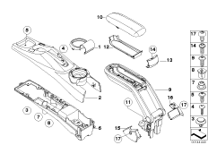 Doposażenie - podłokietnik przedni (03_0476) dla MINI Cabrio R52 Cooper Cabrio ECE