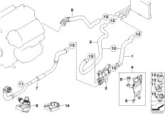 Zawór pompy węży wodnych IHKA (64_1412) dla BMW X5 E53 X5 4.8is SAV USA