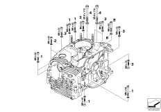 Złącze śrubowe obudowy silnika lewe (11_3837) dla BMW HP2 Enduro (0369,0389) USA