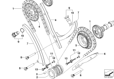 Mechanizm ster.-łańcuch sterujący dolny (11_3854) dla BMW 7' E65 745d Lim ECE