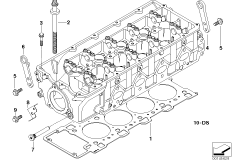 Elementy dodatkowe głowicy cylindrów (11_3857) dla BMW 7' E65 745d Lim ECE
