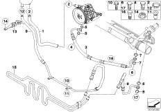 Hydr. układ kier./przewody oleju (32_1507) dla BMW 1' E87 120d 5-d ECE