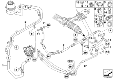 Hydr. układ kier./przewody oleju (32_1557) dla BMW 5' E60 M5 Lim USA