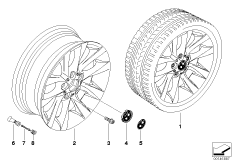BMW alloy wheel M V-spoke 217 (36_0926) dla BMW 1' E87 LCI 120i 5-d ECE