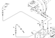 Przewód hamulcowy przedni (34_1461) dla BMW 5' E61 LCI M5 Tou ECE