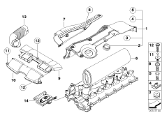 Tłumik szmerów ssania/wkład filtra (13_1161) dla BMW 3' E91 LCI 325d Tou ECE