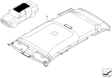 Maty ochronne podsufitki (72_0538) dla BMW 3' E46 330i Lim ECE