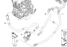 Dodatkowa pompa wodna/wąż wodny/zawór (64_1513) dla BMW X3 E83 LCI X3 2.0i SAV ECE