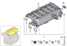 Intake manifold- without flap control (11_3957) dla BMW 3' E91 325d Tou ECE
