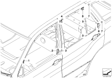 Osłony i uszczelki drzwi przednich (51_6025) dla BMW X5 E53 X5 4.4i SAV USA