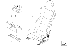 Fotel przedni kompletny (52_3067) dla BMW Z4 E85 Z4 3.0i Roa ECE