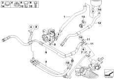 Hydr. układ kier./przewody oleju (32_1577) dla BMW 5' E60 525xi Lim USA