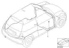 Główna wiązka przewodów (61_1827) dla MINI R53 Cooper S 3-drzwiowy USA