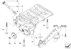 Pompa olejowa-wałki wyrównawcze zespołu (11_3895) dla BMW X3 E83 LCI X3 2.0i SAV ECE
