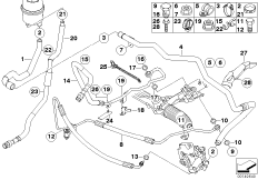 Hydr. układ kier./przewody oleju (32_1452) dla BMW 6' E64 LCI 650i Cab ECE