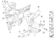 Belka przednia (46_1015) dla BMW K 1200 GT (0587,0597) ECE