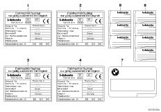 Tabliczka inf. ogrzewania na postoju (03_1991) dla BMW X5 E53 X5 4.4i SAV ECE