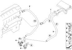Dodatk. pompa wodna/wąż wodny (64_1524) dla BMW Z4 E85 Z4 M3.2 Roa USA