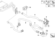 Zawór pompy węży wodnych IHKA podstawa (64_1526) dla BMW 5' E61 520d Tou ECE
