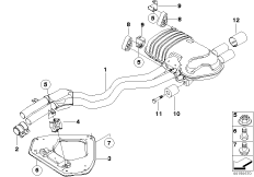 Układ wydechowy tylny (18_0654) dla BMW Z4 E85 Z4 2.5si Roa ECE