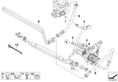Hydr. układ kier./przewody oleju (32_1629) dla BMW 3' E46 330xd Lim ECE