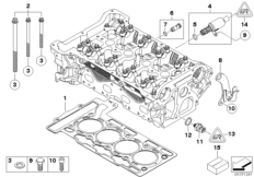 Elementy dodatkowe głowicy cylindrów (11_3913) dla MINI Cabrio R57 Cooper S Cabrio ECE